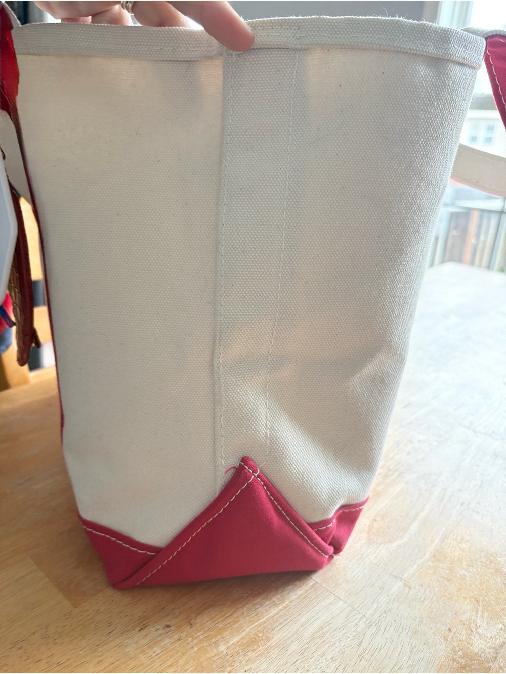 L.L. Bean Boat and Tote New w/ Red Handles - Picture 6 of 8